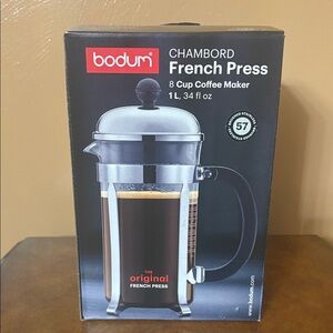 Bodum Chambord French Press Coffee Maker - Silver and Black